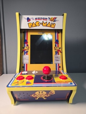 Arcade 1UP Super PAC-Man Counter Top 4 Games In One C-01334 Tested Works