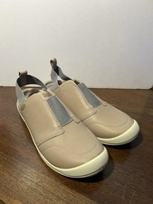KEEN Women Sling Back Mules Size 9 Tan Leather Closed Toe Slip On Casual Shoes