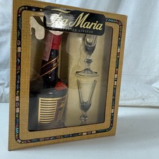 tia maria imported liquor empty gift set glasses bottle  Empty Display