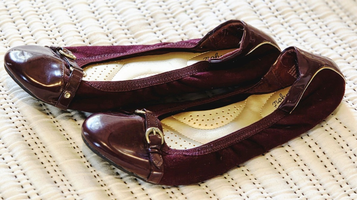 Dexflex Comfort Belted Ballet Flats with Buckle Accent Women's