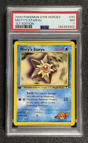 Misty's Staryu (1st Edition) graded PSA 7 for sale on eBay