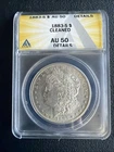 1883-S Morgan Dollar Silver $1 About Uncirculated ANACS AU50 Details  CLEANED