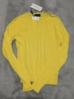 JAMES LAKELAND CABLE KNIT JUMPER BRIGHT LEMON YELLOW SIZE EXTRA SMALL XS UK 8