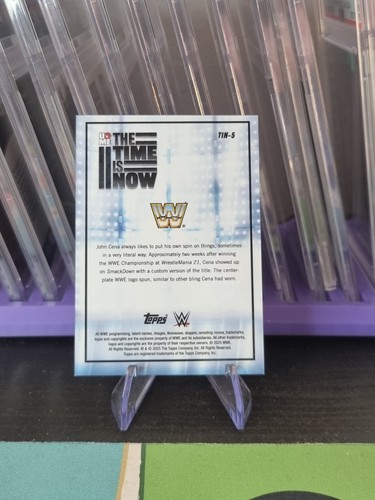 2025 Topps Chrome WWE John Cena #TIN-5 The Time Is Now - Picture 2 of 2