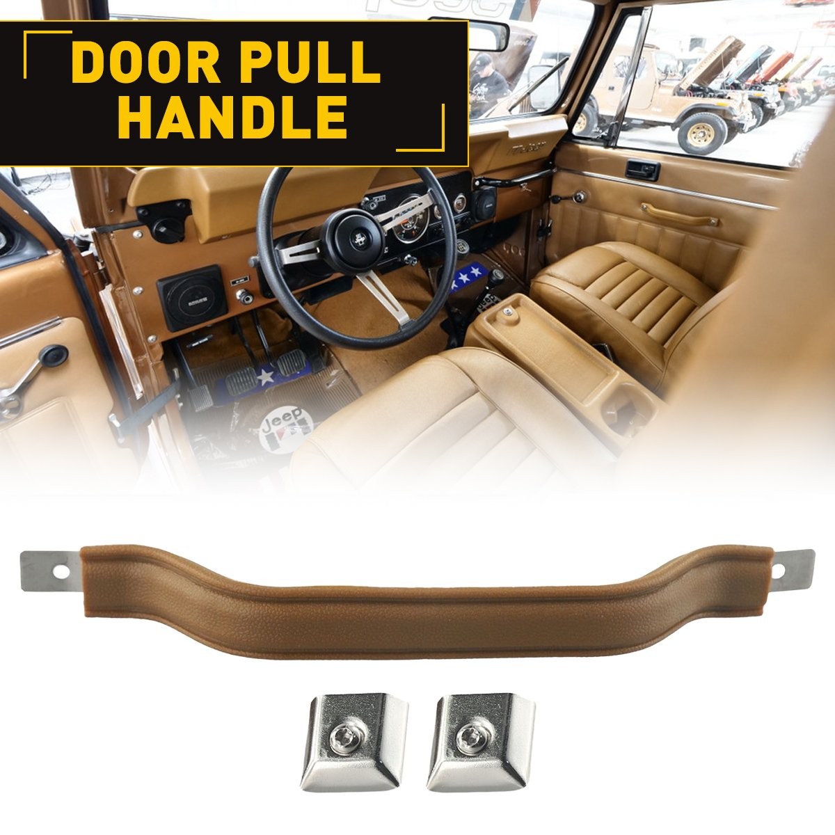 Interior Door Handle Strap Pull Fits Jeep CJ5,CJ7,CJ8,For Wrangler YJ 55009801K thumbnail 10