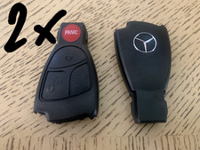 2x Mercedes Benz Remote Shell Key Fob Keyless Entry Cases W Logo C E S Ml Cl