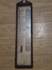 Antique Chemical Weather Glass Barometer Case For Restoration 78x19.5cm. 