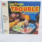 Vintage 1986 POP O MATIC TROUBLE, Milton Bradley Board Game, Complete