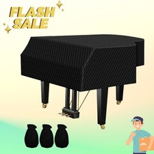 Thickened Grand Piano Cover, Cotton Lining, Waterproof, Soft Bordered Full Trian