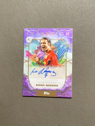 2025/26 Topps Inception UEFA Rafael Marquez Worldwide Purple Auto /25 Barcelona