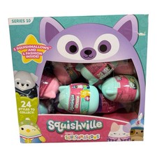 SQUISHMALLOWS SQUISHVILLE Cardboard DISPLAY LAYLA LEMUR Series 10  14 Capsule  s