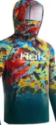 Huk Fishing Long Sleeve Hooded Breathable Shirt T Shirt