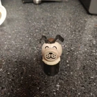 Vintage Fisher Price Little People Wood Straight Sided Wood Dog White Collar