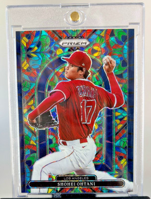 2022 Panini Prizm SHOHEI OHTANI Stained Glass Navy Kaleidoscope SSP #'d 35/35  