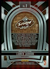 2024 Panini Prizm WNBA #2 Lauren Jackson Pioneers Prizms Green Pulsar #/25
