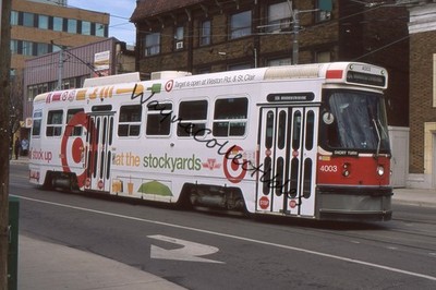 TTC Streetcar 4003 504 Broadview Stn Target Wrap Toronto, ON 35mm RR Slide (846)