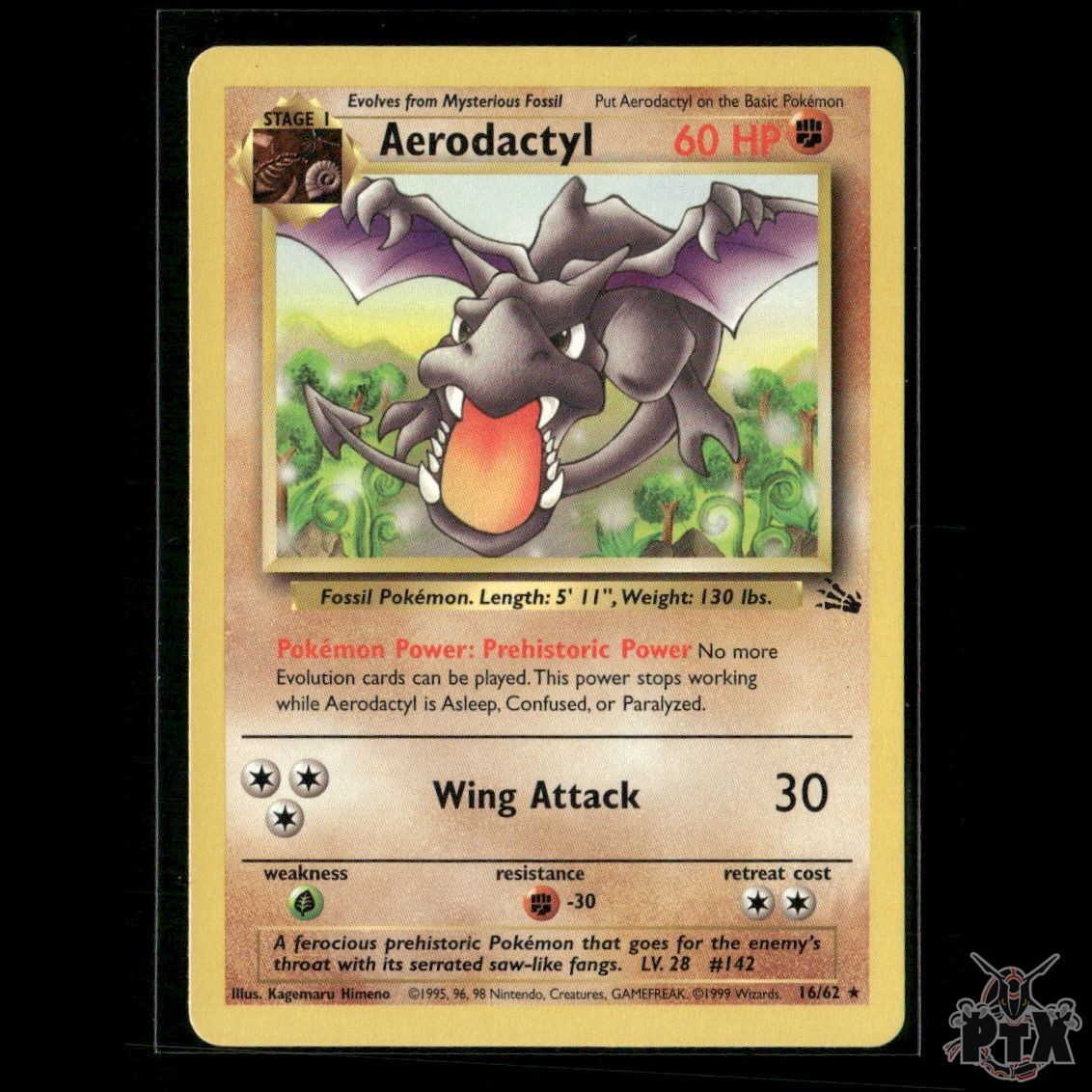 Aerodactyl 16/62 Fossil LP Pokemon