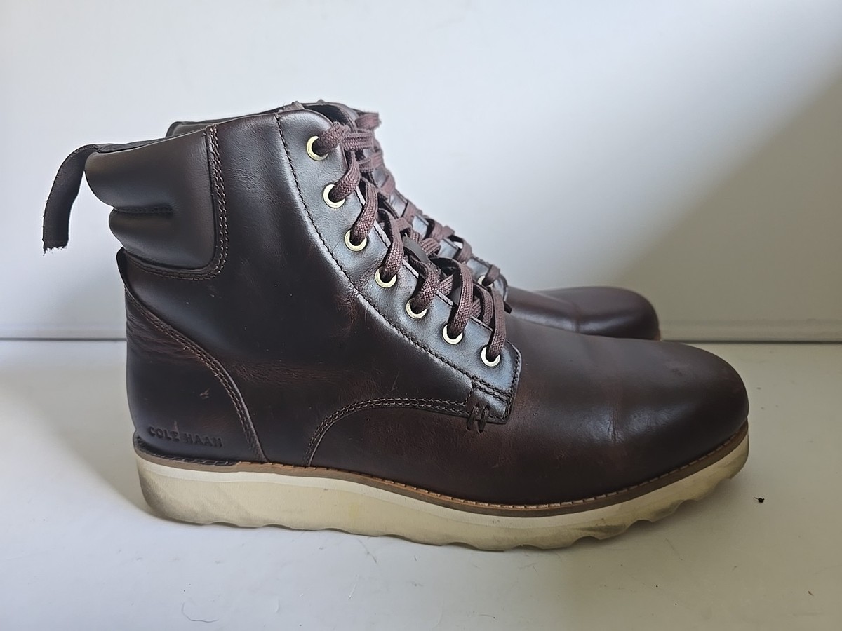 Cole Haan Mens Grand Woodbury Hike Brown Hiking Boots 10 Medium (M) BHFO 4116