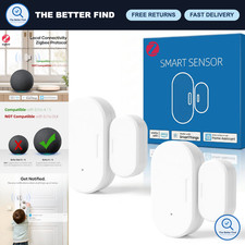 2 Pack Zigbee Door Sensors - Mini Smart Contact Sensors for Home Automation, Kid