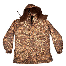Gamehide Camo Hunting Jacket Men's L Lined Hooded Mossy Oak Shadow Grass READ