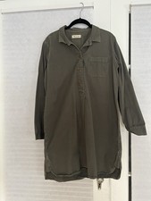 Madewell Olive/army Green Cotton Shirt Dress, Size XL