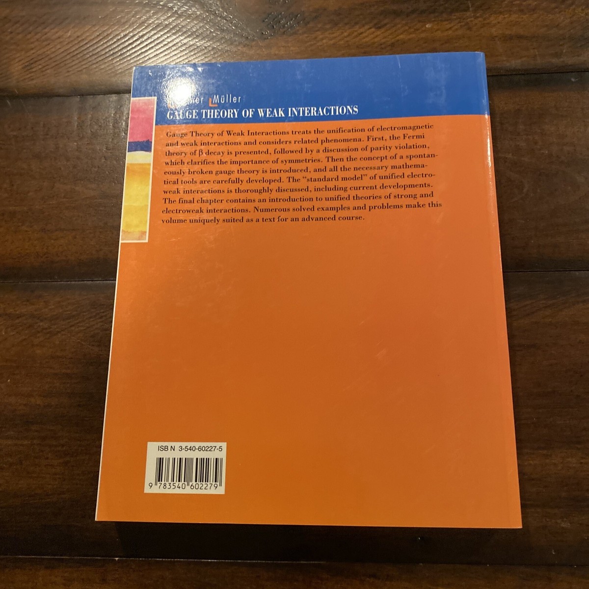 Gauge Theory of Weak Interactions Hardcover Berndt, Greiner, Walt
