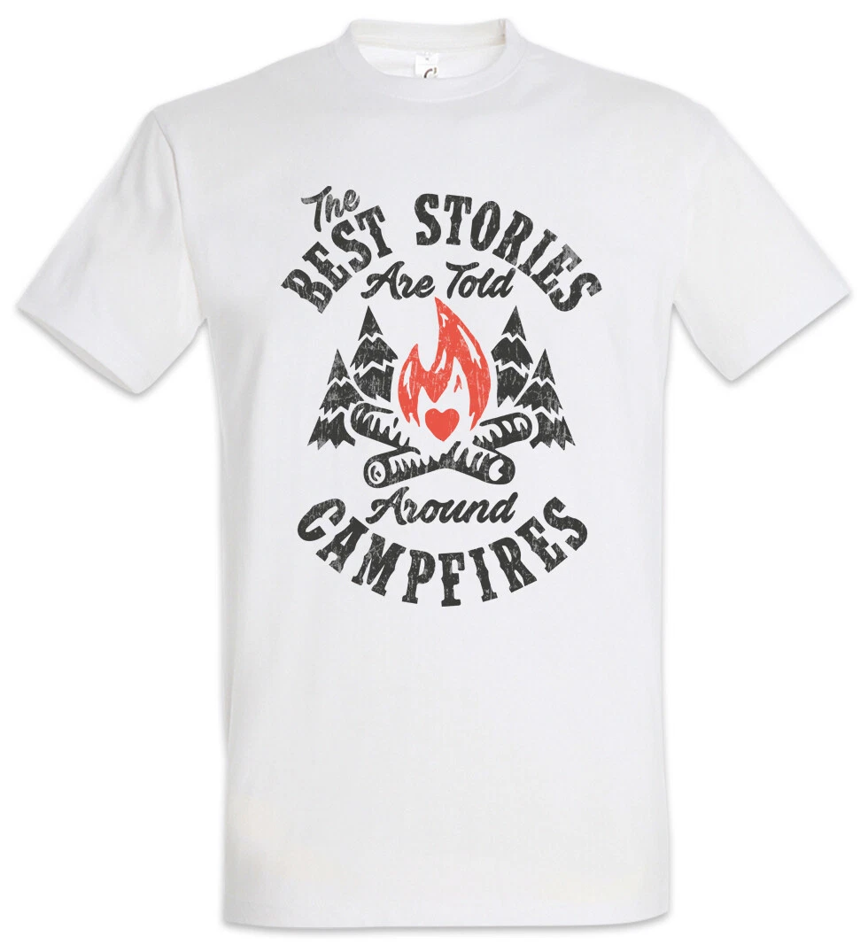 The Best Stories Are Told Around Campfires T-Shirt Camping Nature Boy Scout