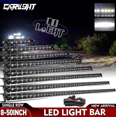 7 50 Zoll LED Arbeitsscheinwerfer Lichtbalken Single Row 12/24V Offroad LightBar