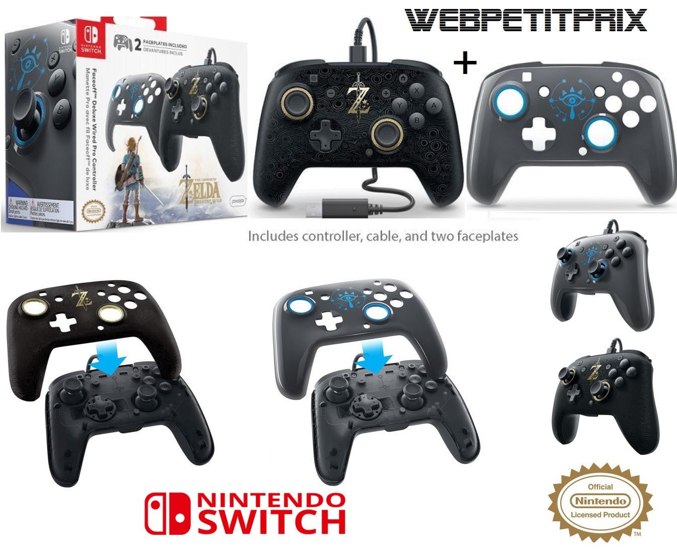 Manette filaire Zelda pour Nintendo Switch idéale pour jouer dans son salon