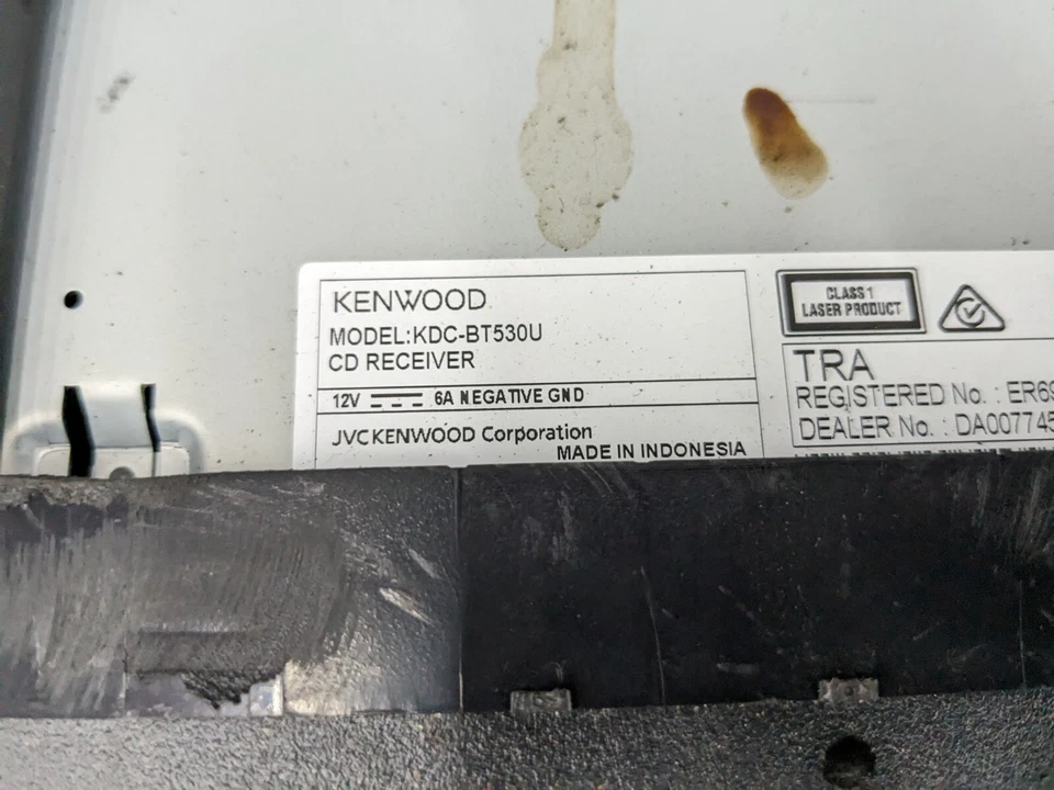 Kenwood KDC-BT530U Single Din Bluetooth Stereo With Harness For Miata - Image 4 of 4