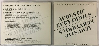 EURYTHMICS Acoustic Eurythmics AUDIO CD We Too Tour 1989 Promo EP 3-Track RARE