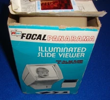 Vintage Focal Panarama Illuminated 2x2 Slide Viewer with Original Box