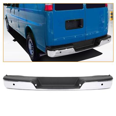 New Chrome Rear Step Bumper Assembly For 96-2020 24 Chevy Express GMC Savana Van