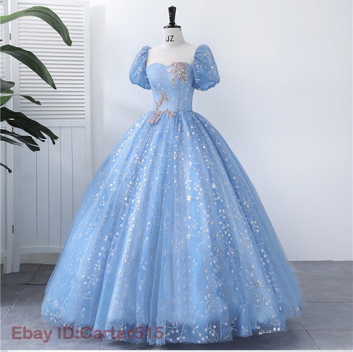 Ladies Princess Quinceanera Ball Gown Beaded Prom Wedding Party Dresses S-3XL - Picture 11 of 17