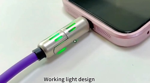 New Fast Charging USB Cable with LED – Zinc PD 4-in-1, Trendy & Multi-Compatible - Picture 19 of 24