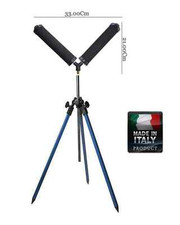 kit tripode alu + poggiacanna rulli grande supporto roubasienne pesca reggicanna