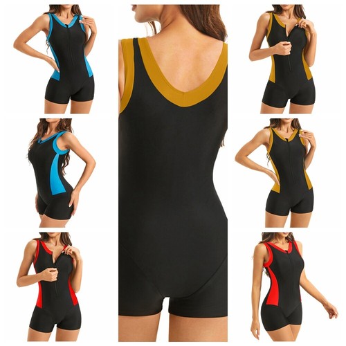 Frauen Strampler Sommer Trikot Tauchen Monokini UPF 50+ Overall Sonnenschutz - Picture 3 of 34