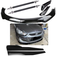 Front Bumper Lip Splitter Spoiler Body Kit Side Skirt For Hyundai Accent A