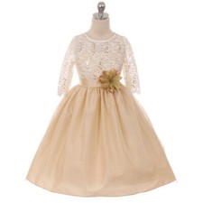 CHAMPAGNE Size 2 Flower Girl Dress Birthday Wedding Formal Party Recital