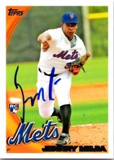 Jenrry Mejia autographed baseball card (New York Mets) 2010 Topps Rookie #395
