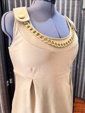 Michael by Michael Kors  Cream Beige Gold Dress Size 8