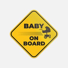 Baby Child On Board Speedy Pram Vinyl Vinyl Sticker Decal