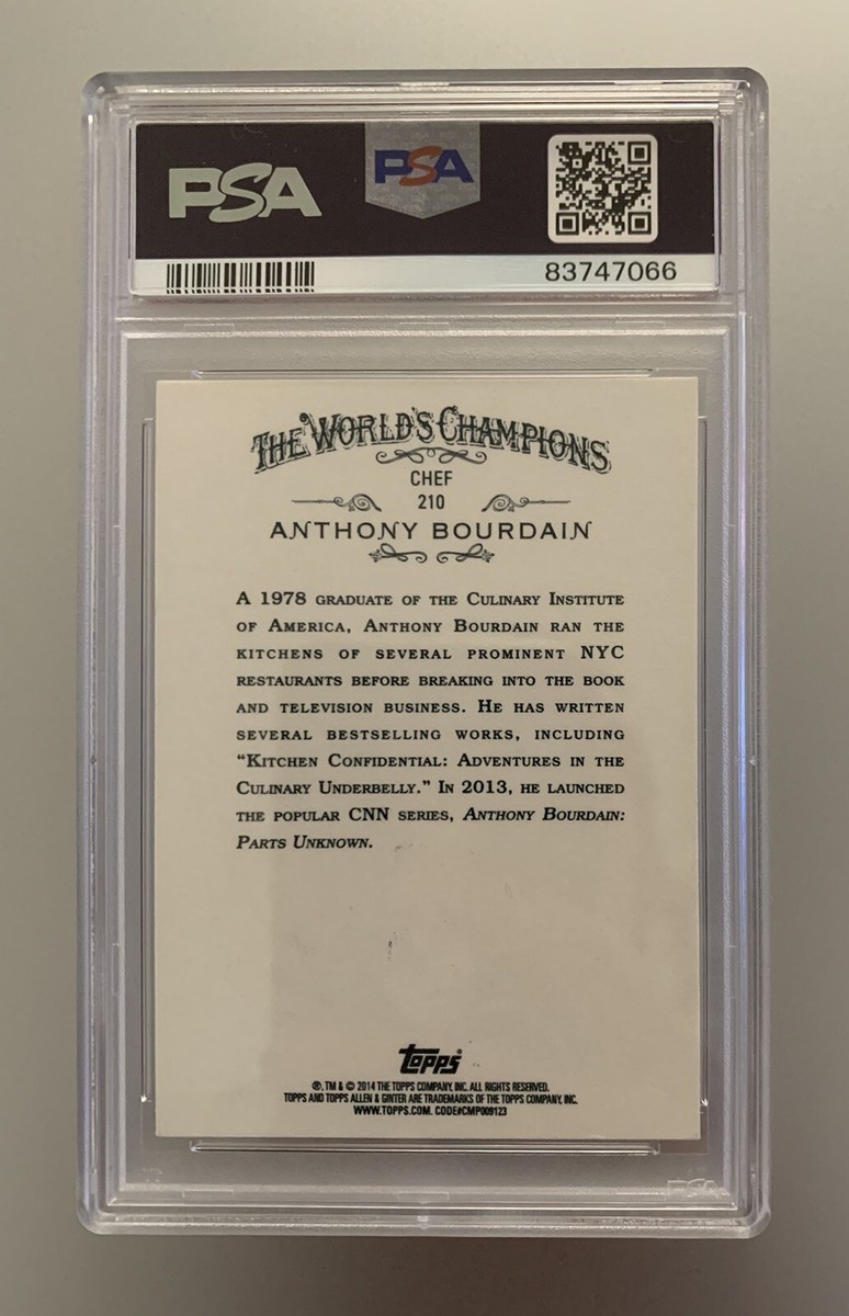 💎 PSA Anthony Bourdain Auto Signed Card + DNA 2014 Topps Allen