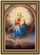 "Mary" Angel 5D printed color background cross stitch kits -68cm*98cm