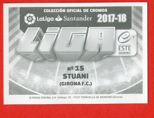 LIGA 2017-18 -PANINI ESTE- Figurina Stiker - 15 - STUANI - GIRONA - Picture 2 of 2