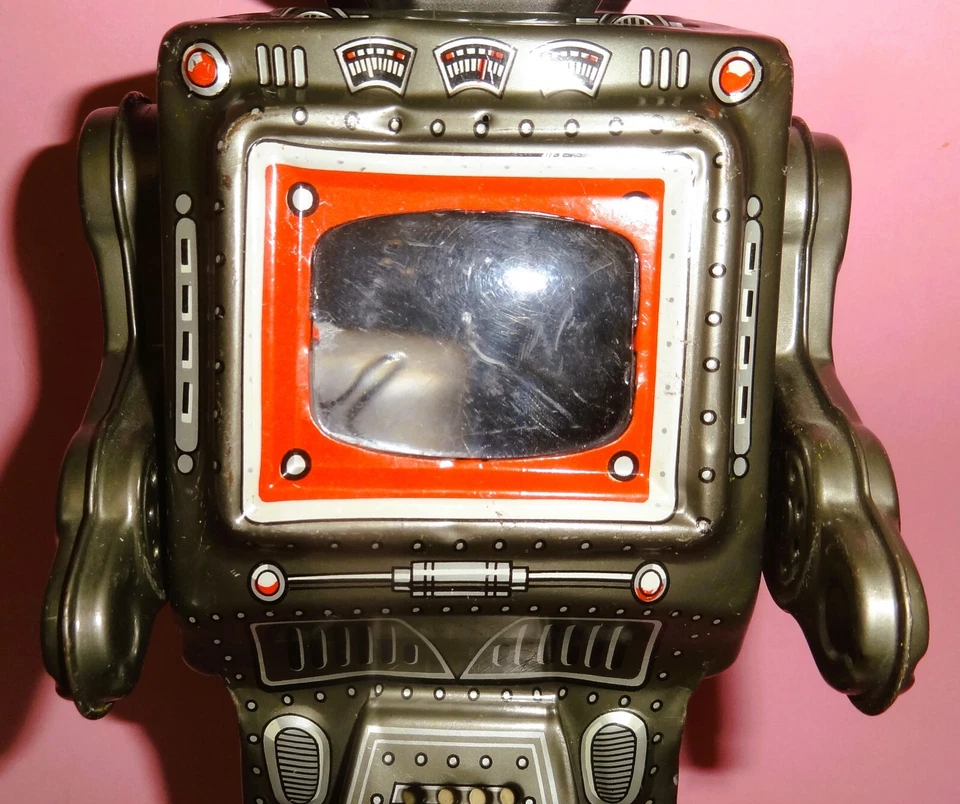 De colección HORIKAWA MARS KING TV ROBOT HOJALATA LITOGRAFÍA ESPACIO JUGUETE SH JAPÓN para piezas años 60 Foto 4 de 4