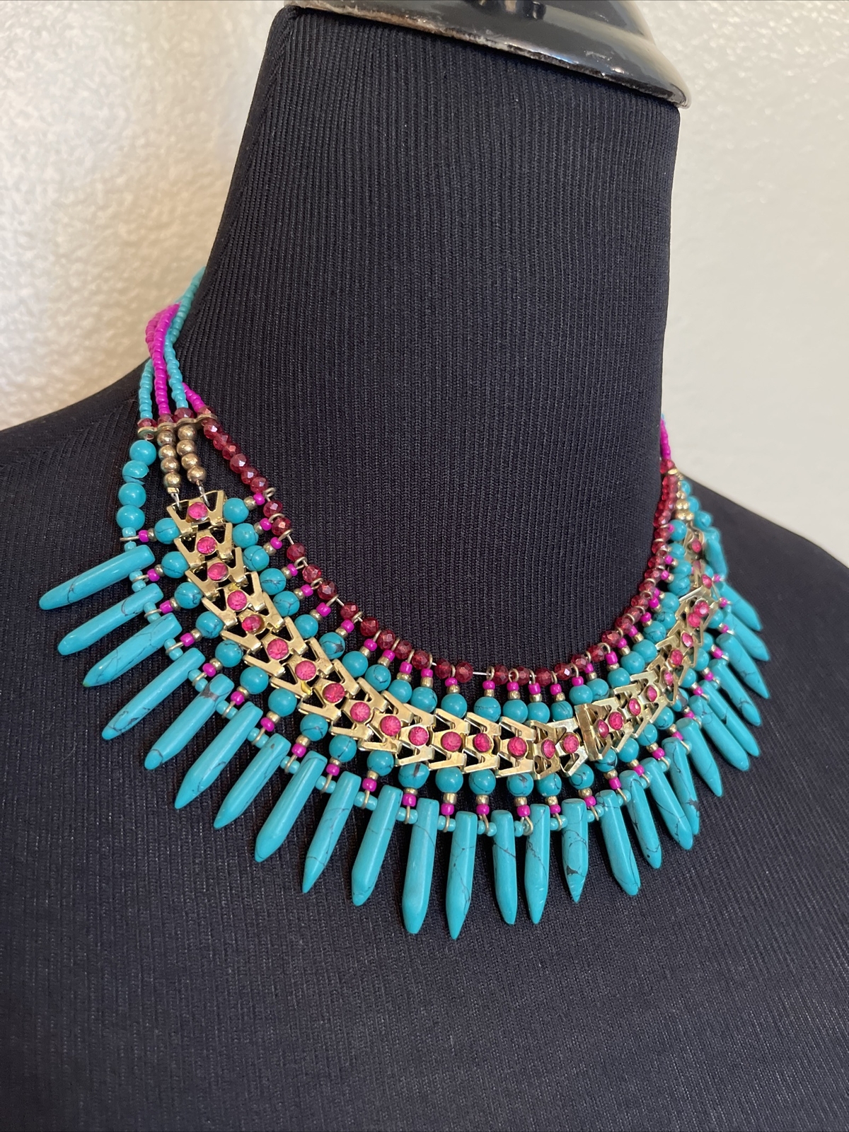 beaded statement necklace - image 2