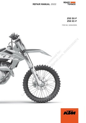 KTM Service Workshop Shop Repair Manual Book 2022 250 XC‑F | eBay