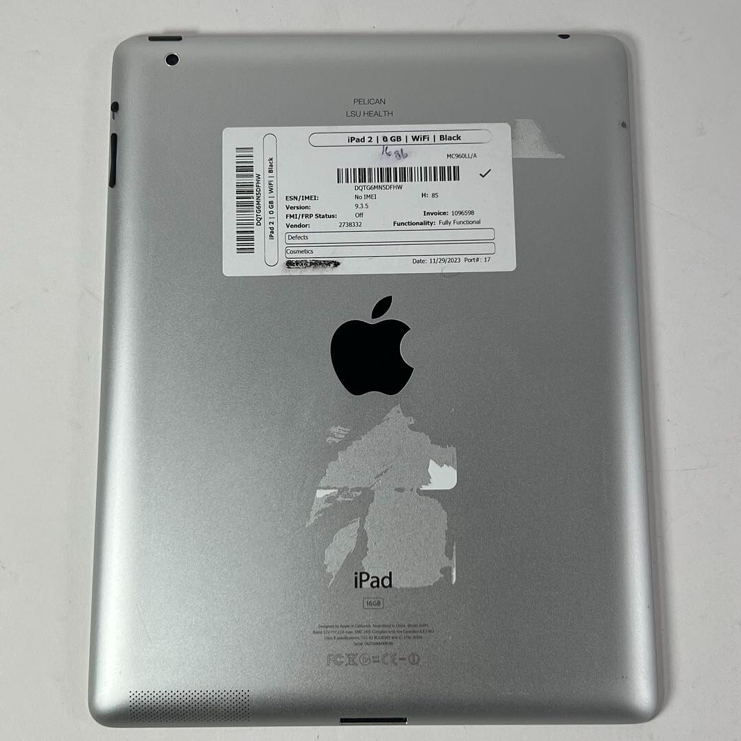 【Aランク】iPad 2 16GB アイパッド 第２世代 ブラック 価格.com - Apple iPad 2 Wi-Fiモデル 16GB MC769J/A [ブラック