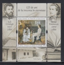 MOLDOVA Mihai Grecu, Artist MNH souvenir sheet